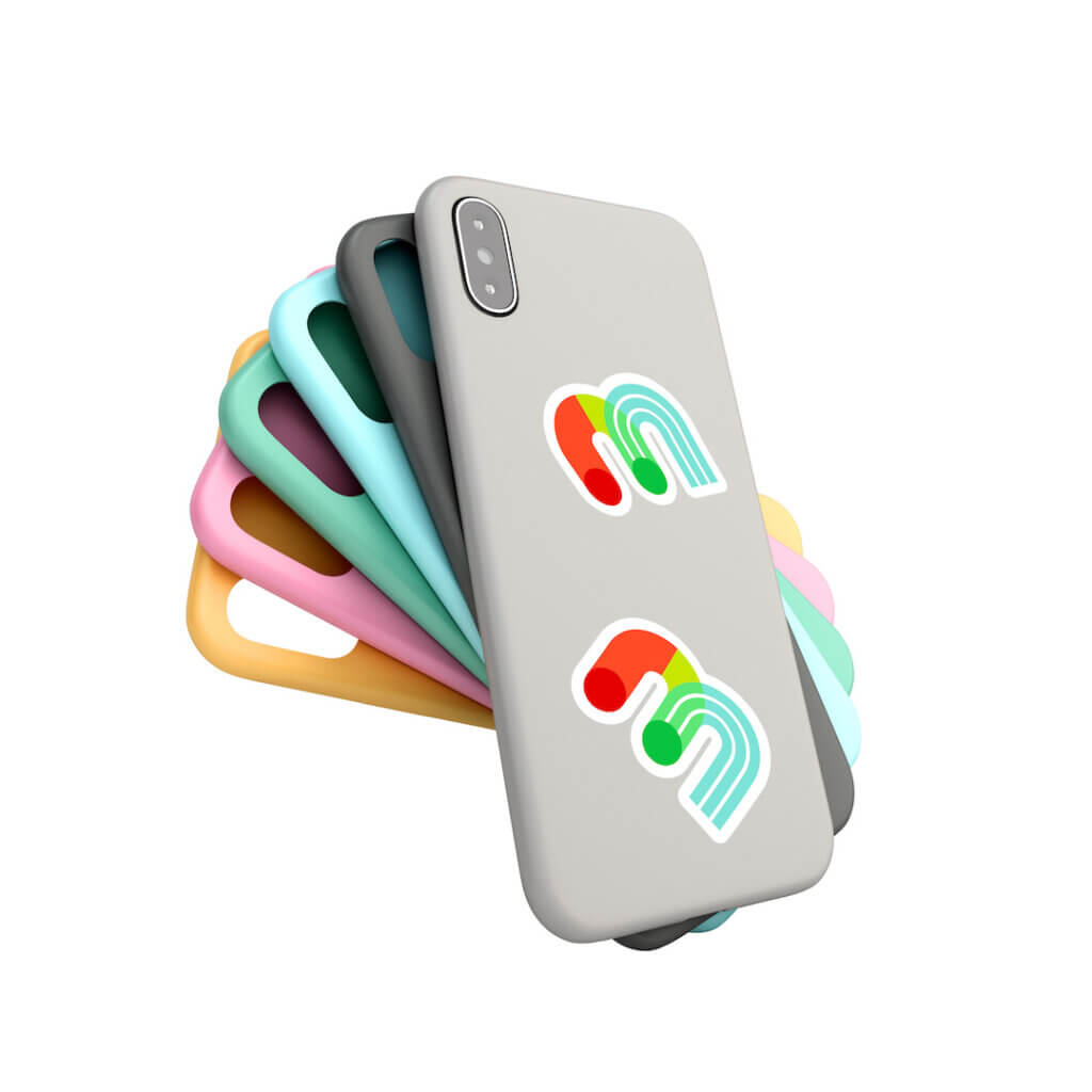 Makerspace stickers on phone case